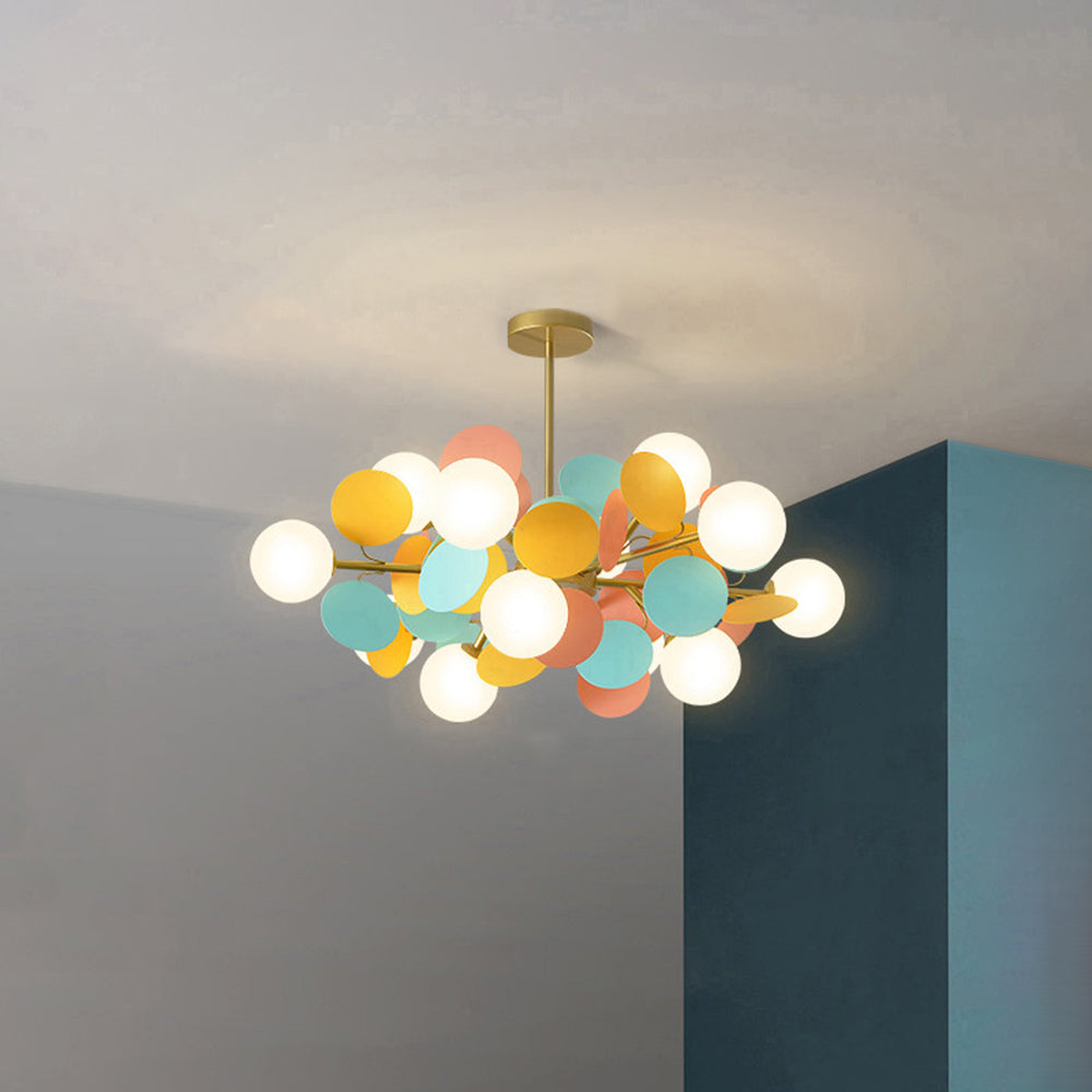 Nature-Inspired Chandelier Light | Vibrant Flower Branch Design 10