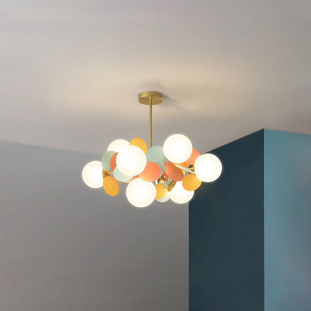 Nature-Inspired Chandelier Light | Vibrant Flower Branch Design 12