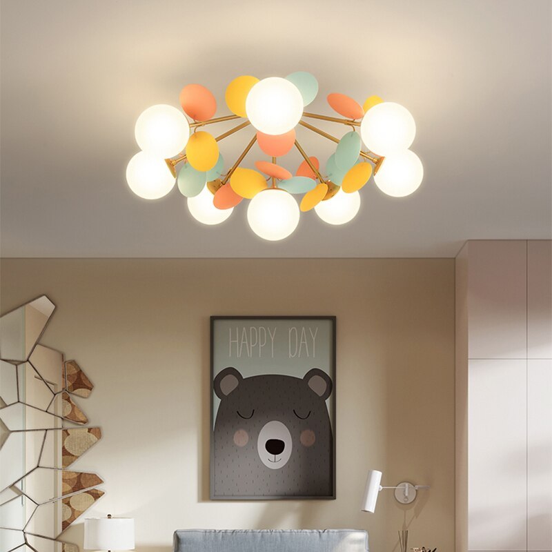 Nature-Inspired Chandelier Light | Vibrant Flower Branch Design 14