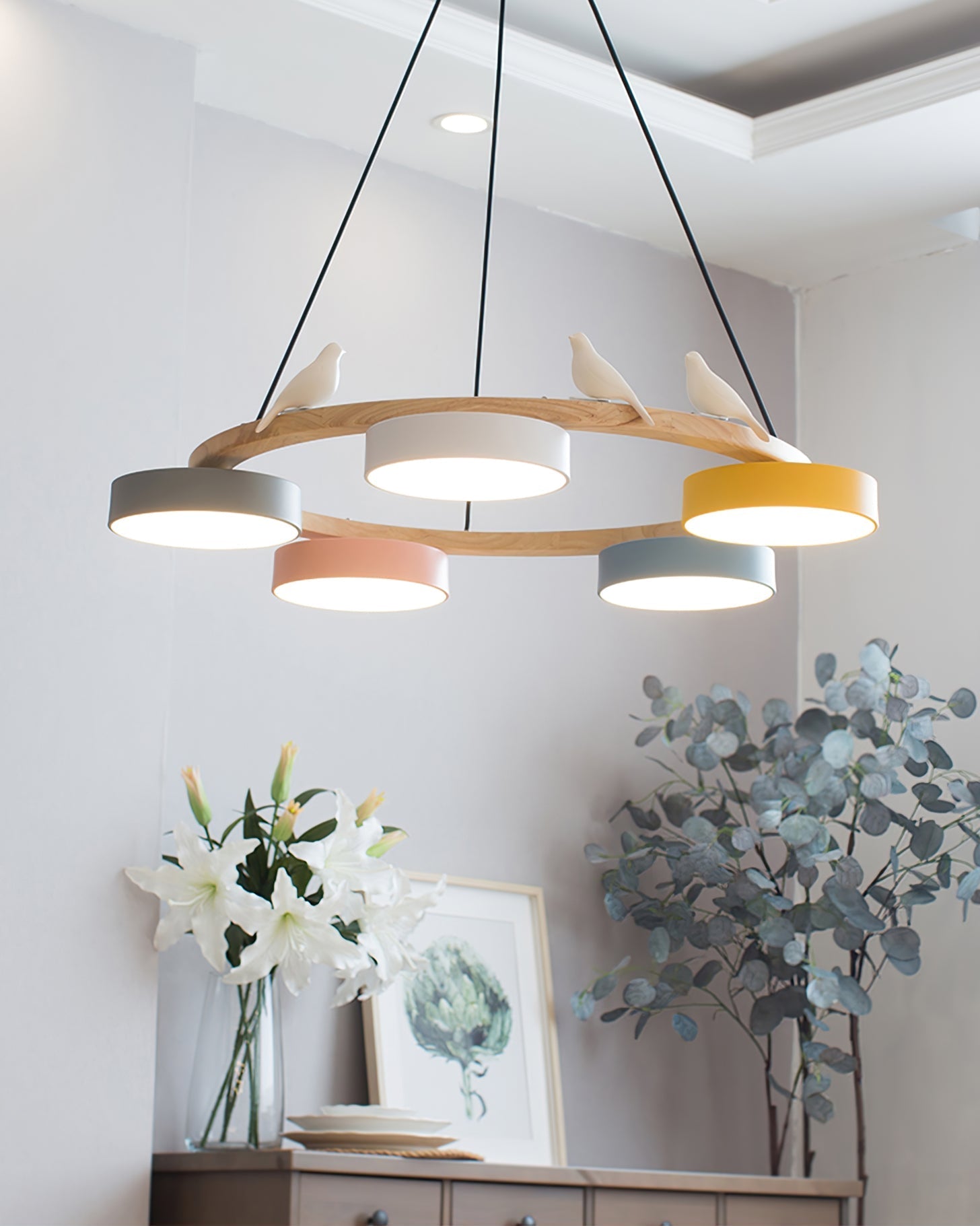 Nature-Inspired LED Chandelier | Modern Design with Adjustable Height 19