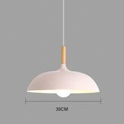 Elegant LED Ceiling Light Fixture | Nordic Oak Flush Mount Design