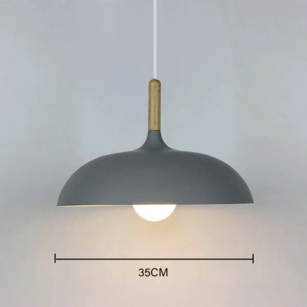 Elegant LED Ceiling Light Fixture | Nordic Oak Flush Mount Design