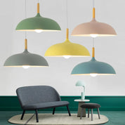 Elegant LED Ceiling Light Fixture | Nordic Oak Flush Mount Design