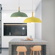 Elegant LED Ceiling Light Fixture | Nordic Oak Flush Mount Design