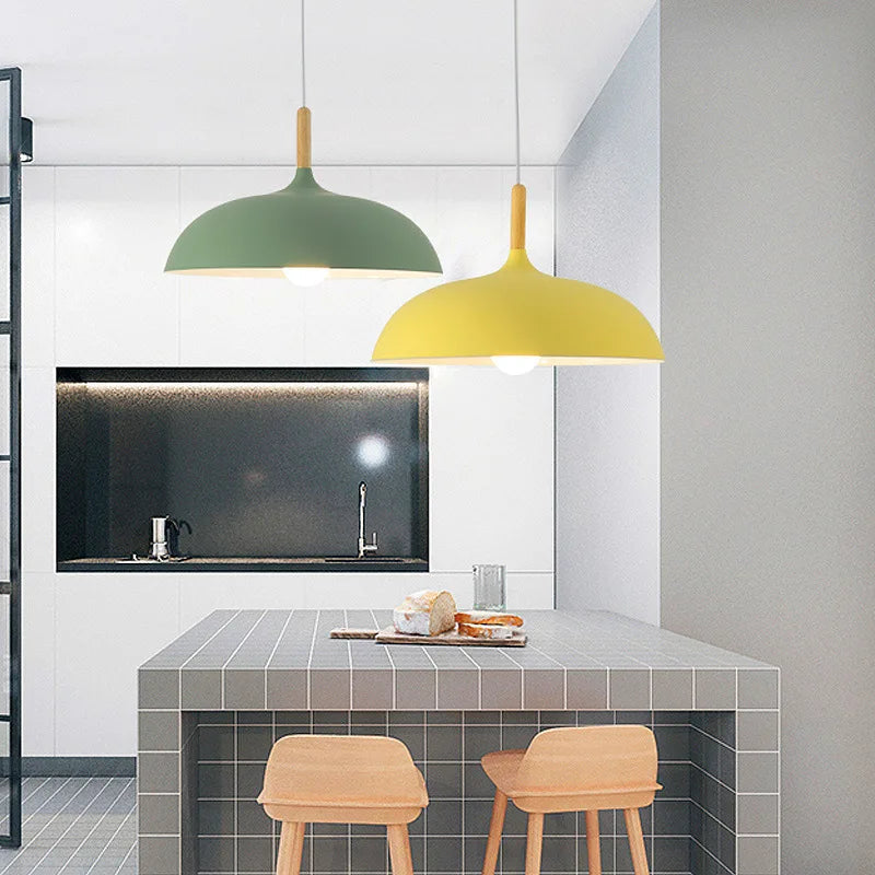 Elegant LED Ceiling Light Fixture | Nordic Oak Flush Mount Design
