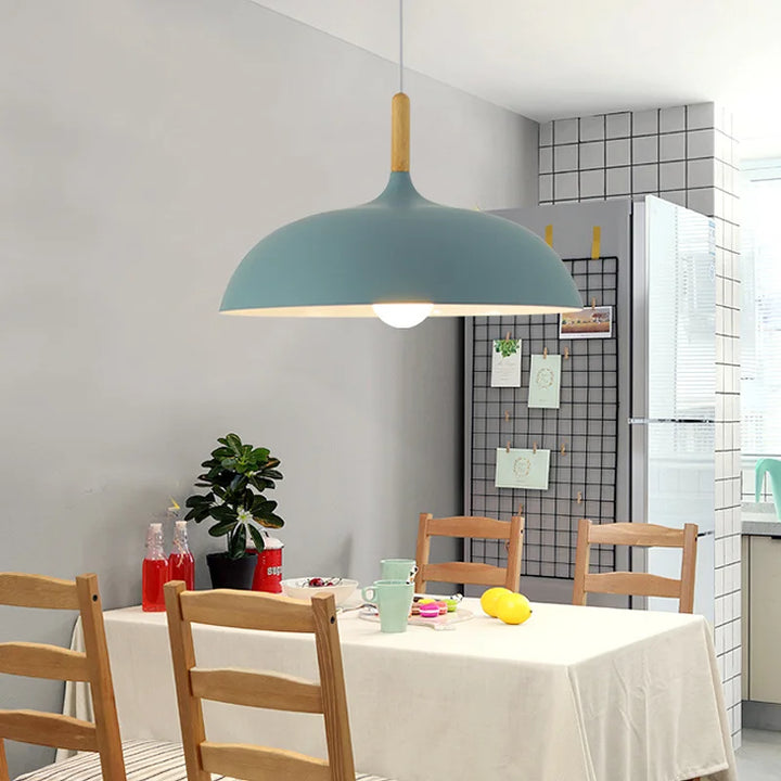 Elegant LED Ceiling Light Fixture | Nordic Oak Flush Mount Design