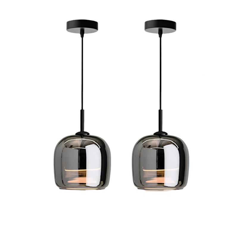 Olivia | Black Glass Pendant Light for Kitchen 8