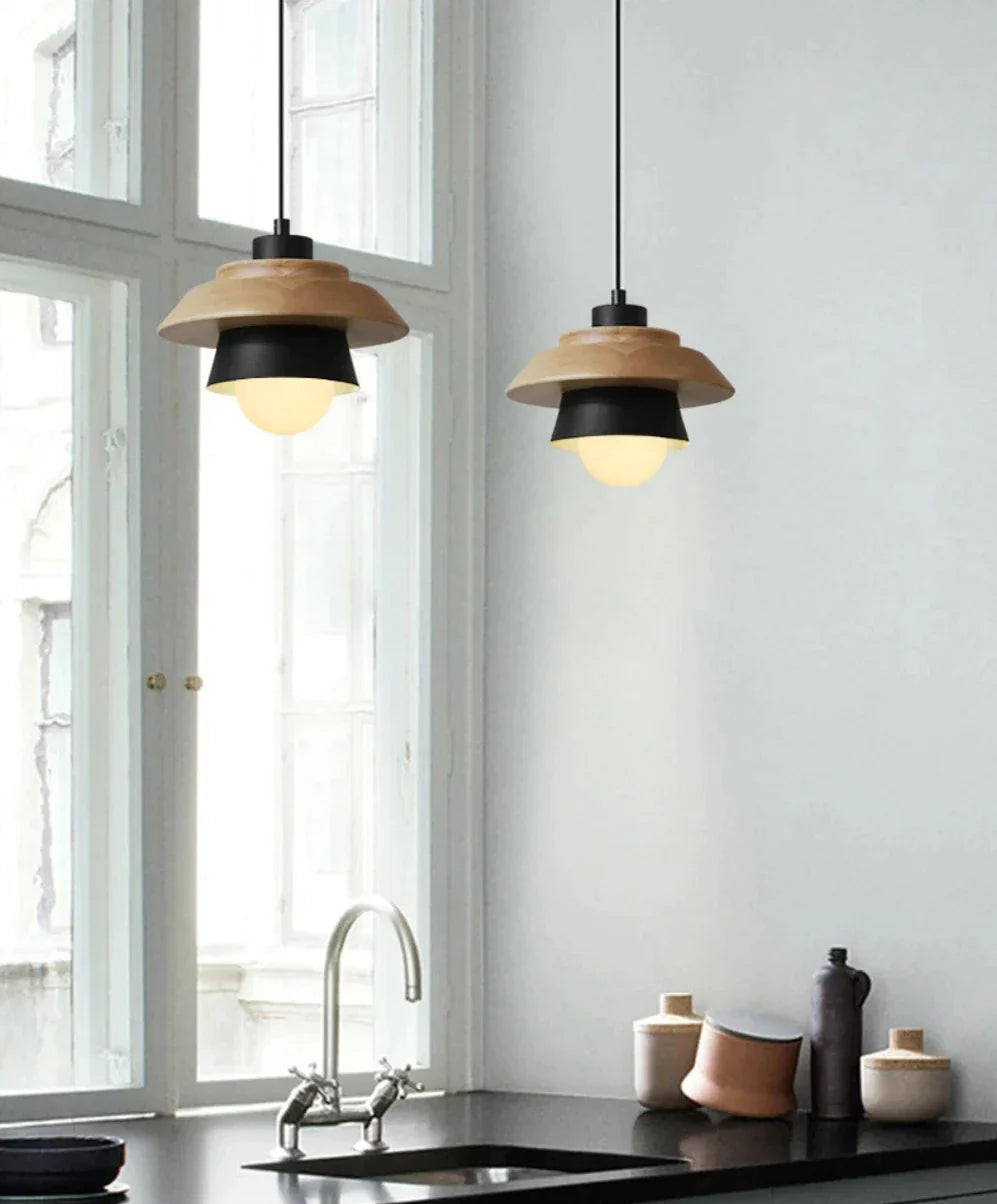 Olivia | Kitchen Pendant Lighting with Nordic Wood 3