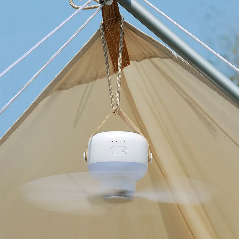 Portable Mini Ceiling Fan | LED Light & Remote Control 1