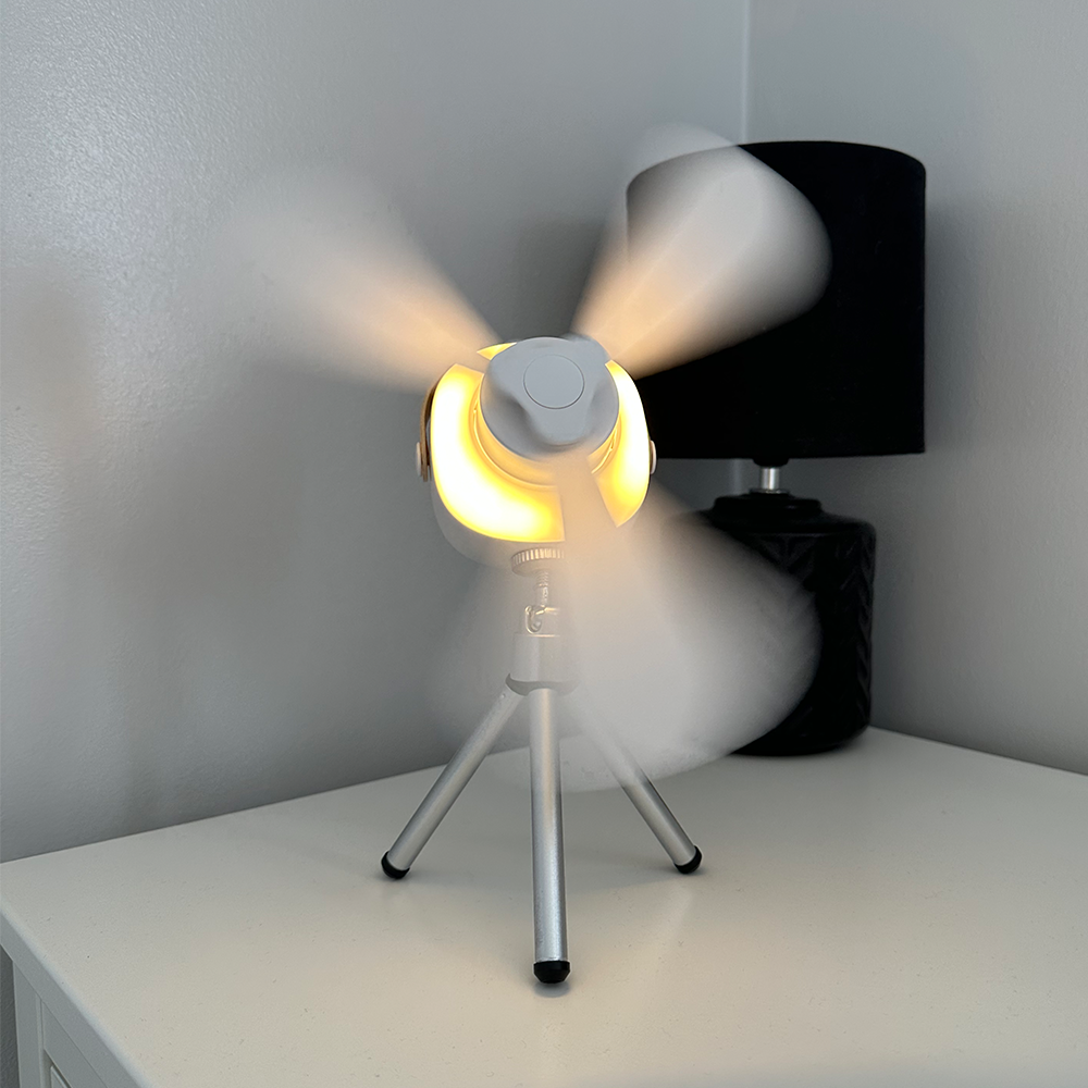 Portable Mini Ceiling Fan | LED Light & Remote Control 3
