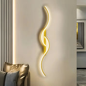 Sleek Curved Wall Light | Energy-Efficient LED Sconce 0