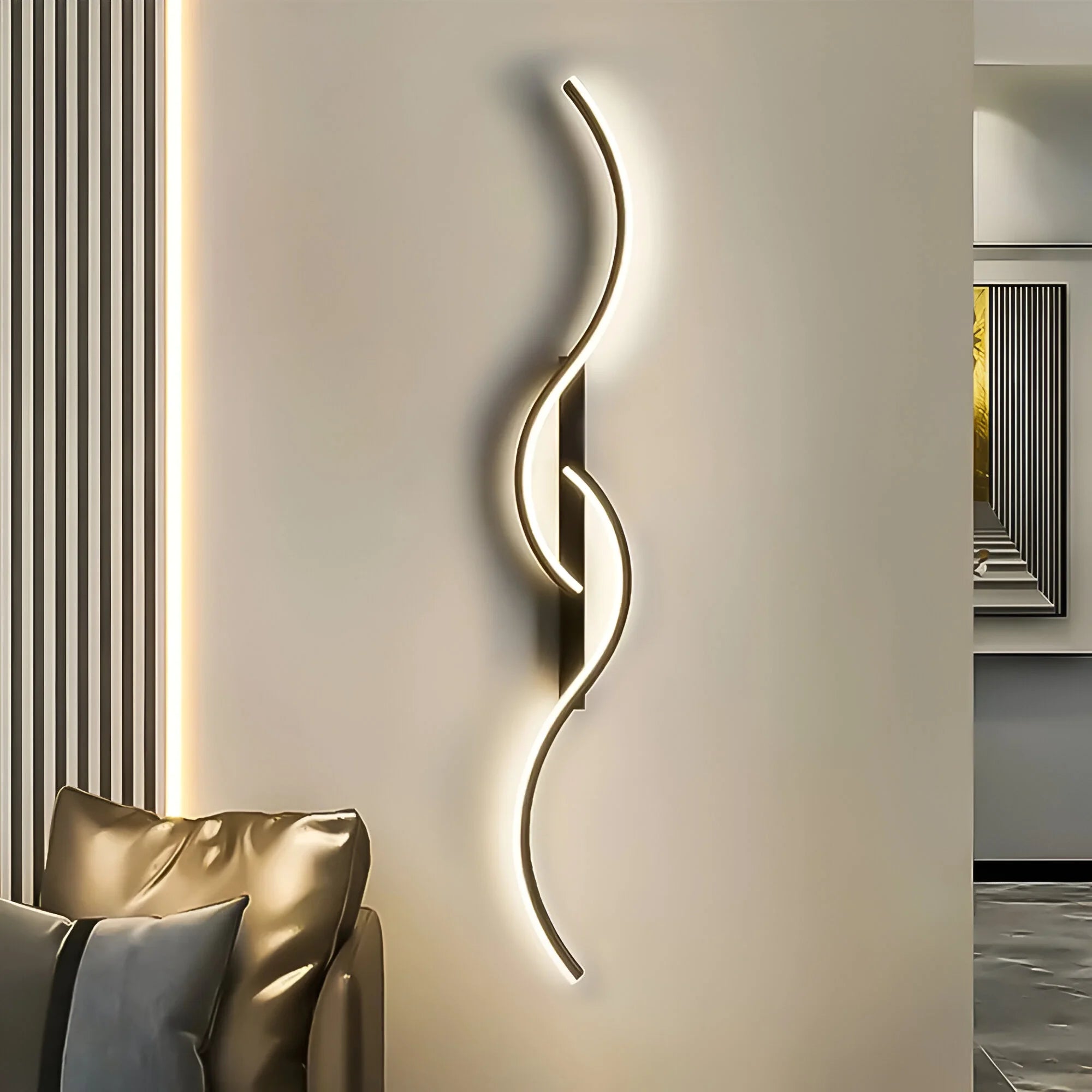 Sleek Curved Wall Light | Energy-Efficient LED Sconce 1