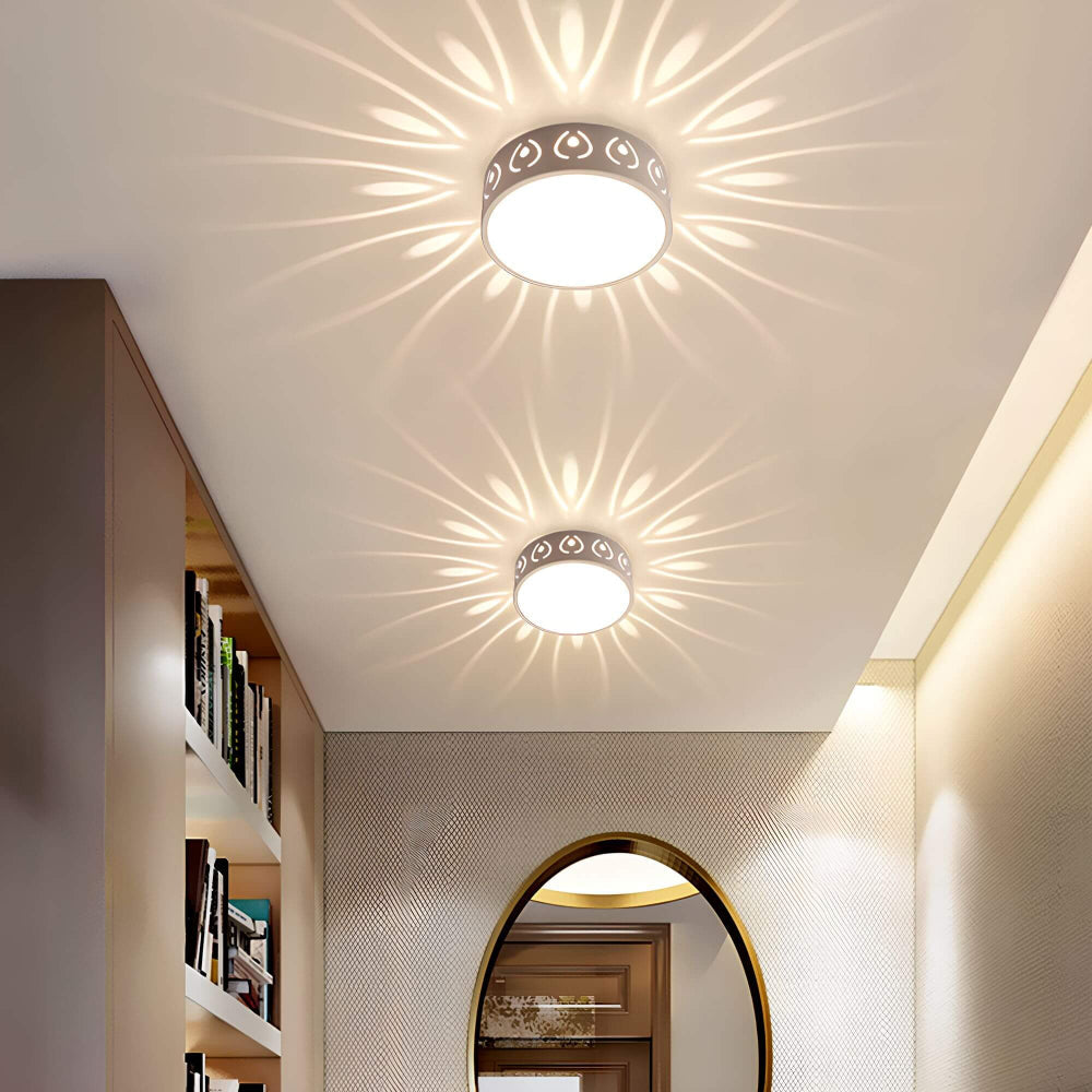 Sleek Round Flush Mount Ceiling Light | Energy-Efficient LED Fixture 0