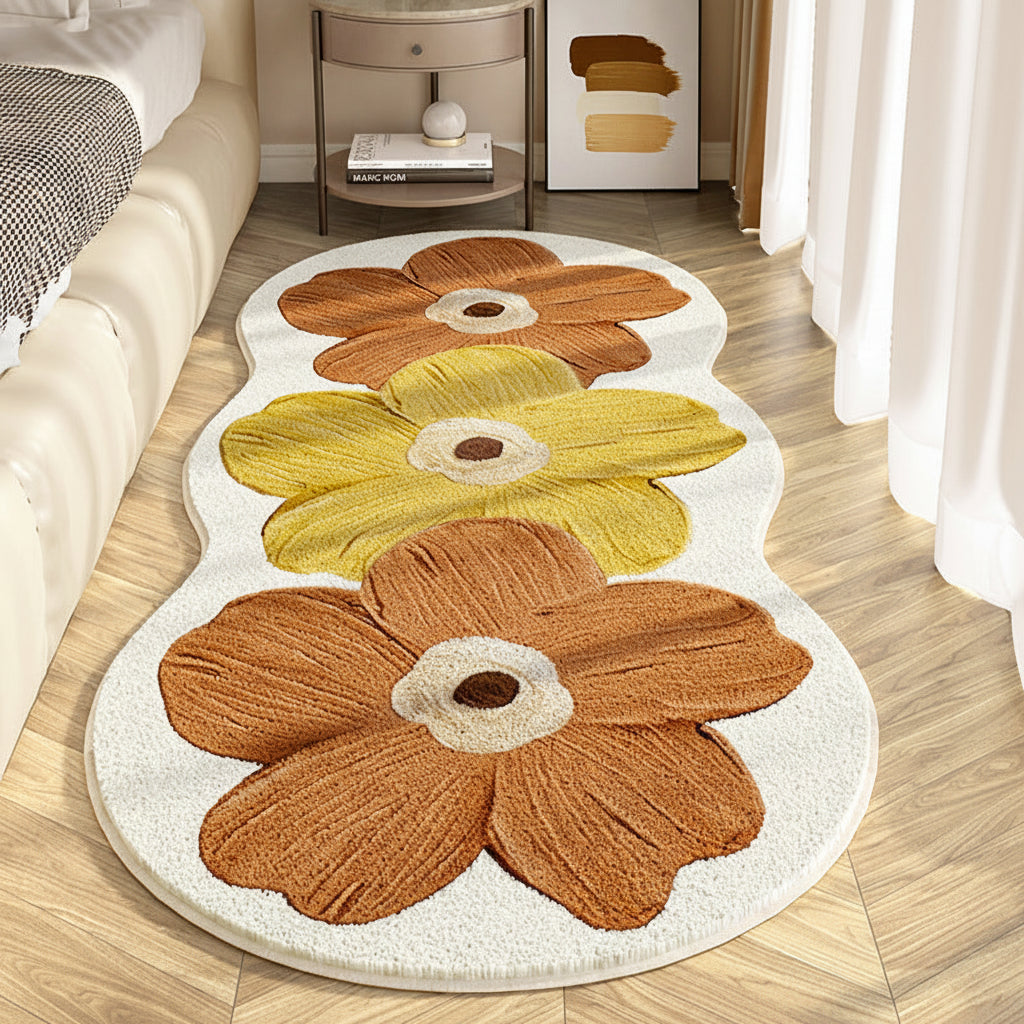 Soft Floral Area Rug | Non-Slip & Easy-Care Design 1