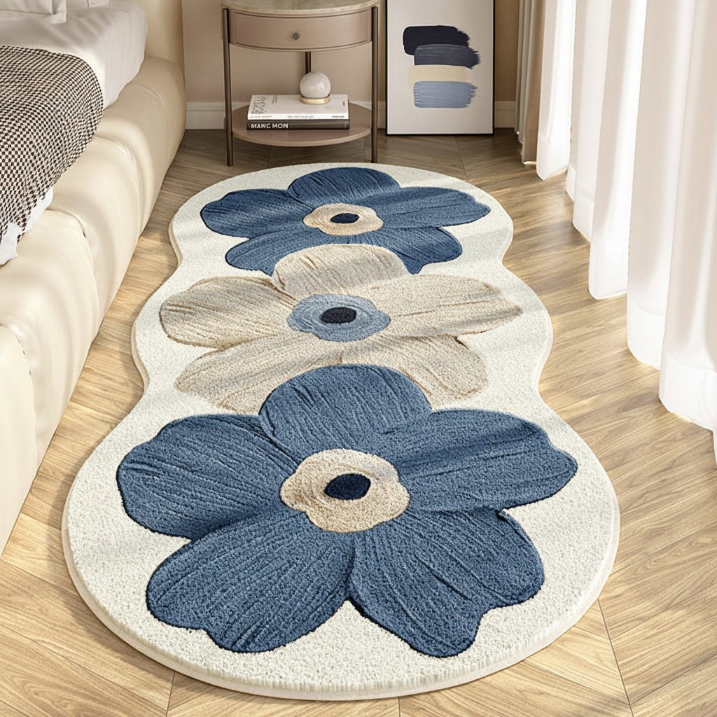 Soft Floral Area Rug | Non-Slip & Easy-Care Design 3