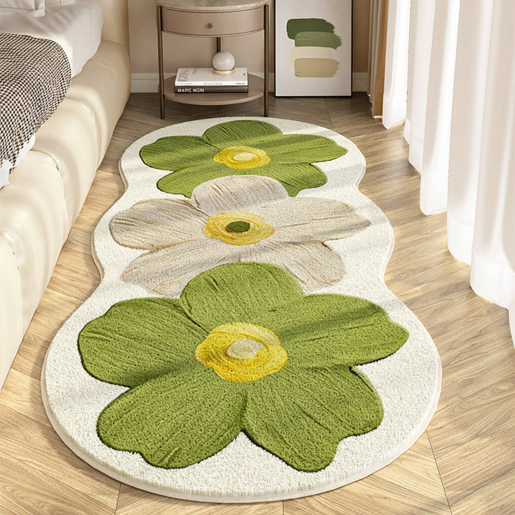 Soft Floral Area Rug | Non-Slip & Easy-Care Design 4