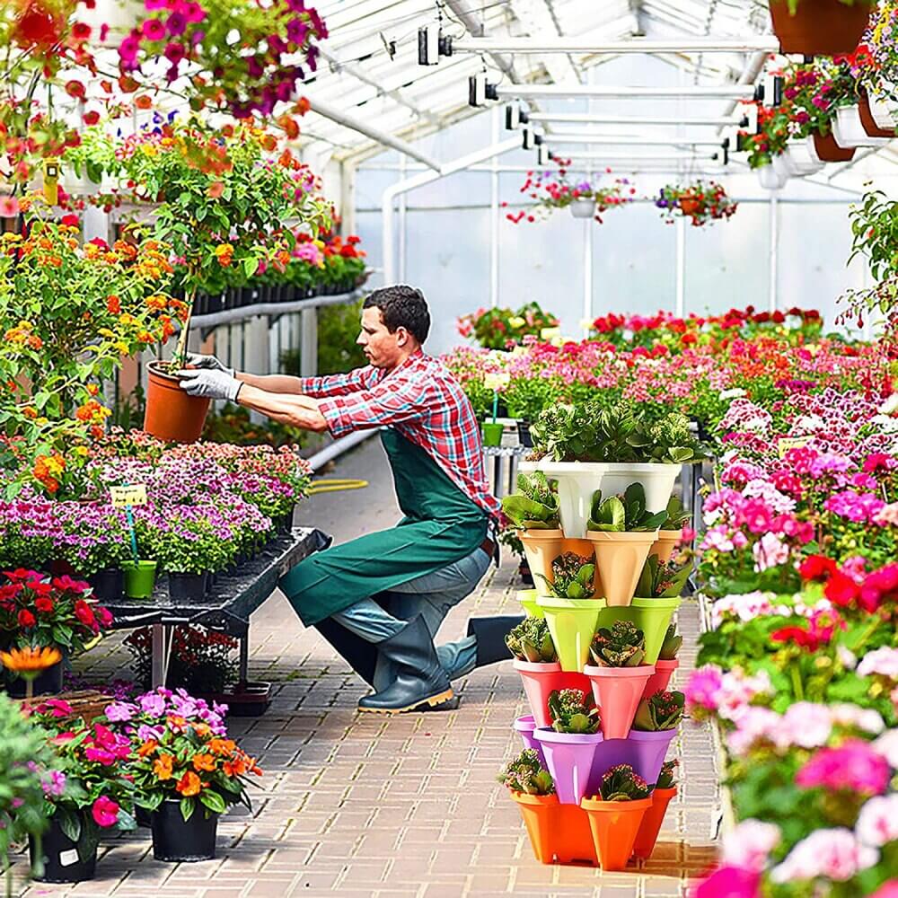 Space-Saving Stackable Plant Pots | Vertical Garden Planters 2