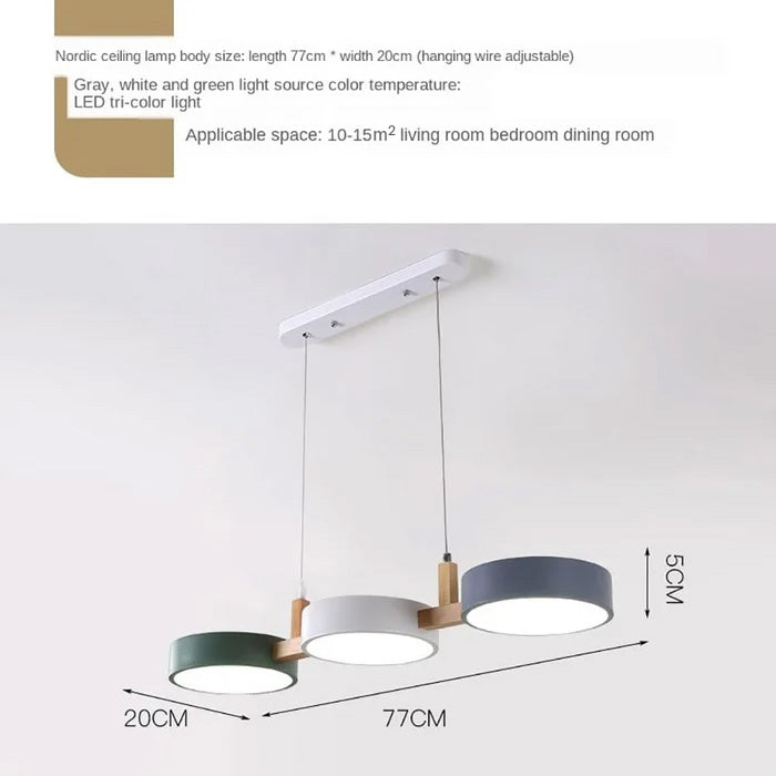 Stylish Nordic Flush Ceiling Light | Modern Iron & Wood Design 1