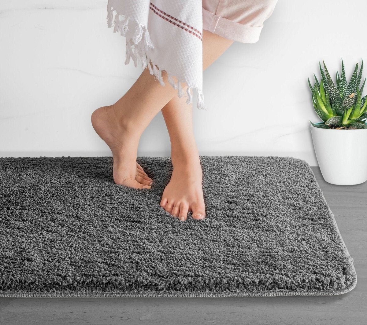 Super Absorbent Microfiber Bath Mat | Non Slip & Ultra Soft 7