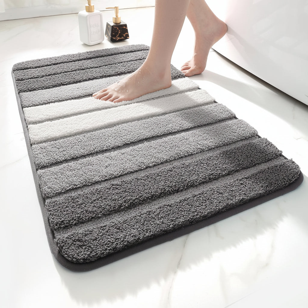 Ultra Absorbent Microfiber Bath Mat | Non-Slip & Machine Washable 2