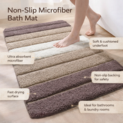 Ultra Absorbent Microfiber Bath Mat | Non-Slip & Machine Washable 4