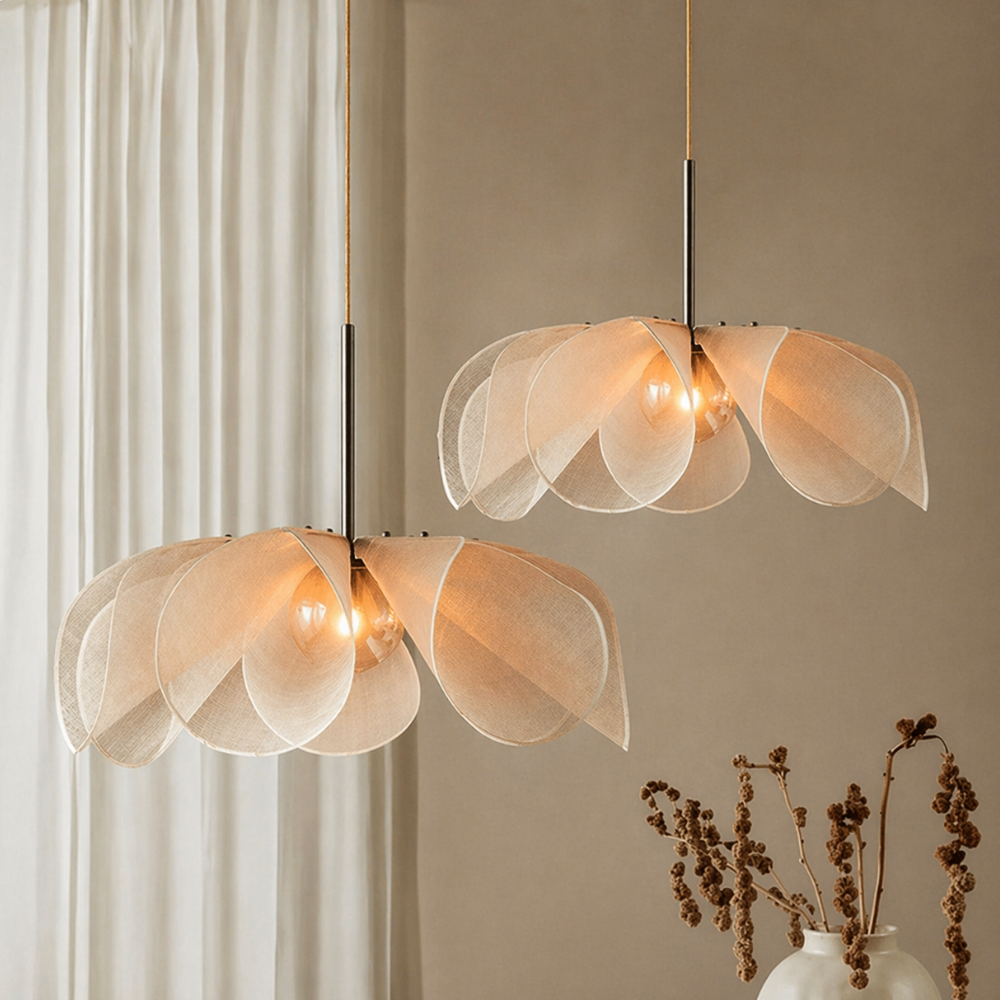 Vintage Fabric Pendant Light | Soft Glow & Elegant Design 1