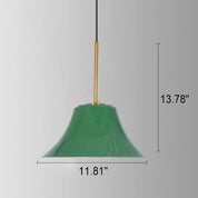 Vintage Industrial Pendant Light | Green Iron Dome | Kitchen Pendant Lighting 11