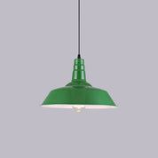 Vintage Industrial Pendant Light | Green Iron Dome | Kitchen Pendant Lighting 2