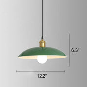 Vintage Industrial Pendant Light | Green Iron Dome | Kitchen Pendant Lighting 4