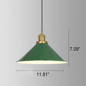 Vintage Industrial Pendant Light | Green Iron Dome | Kitchen Pendant Lighting 5