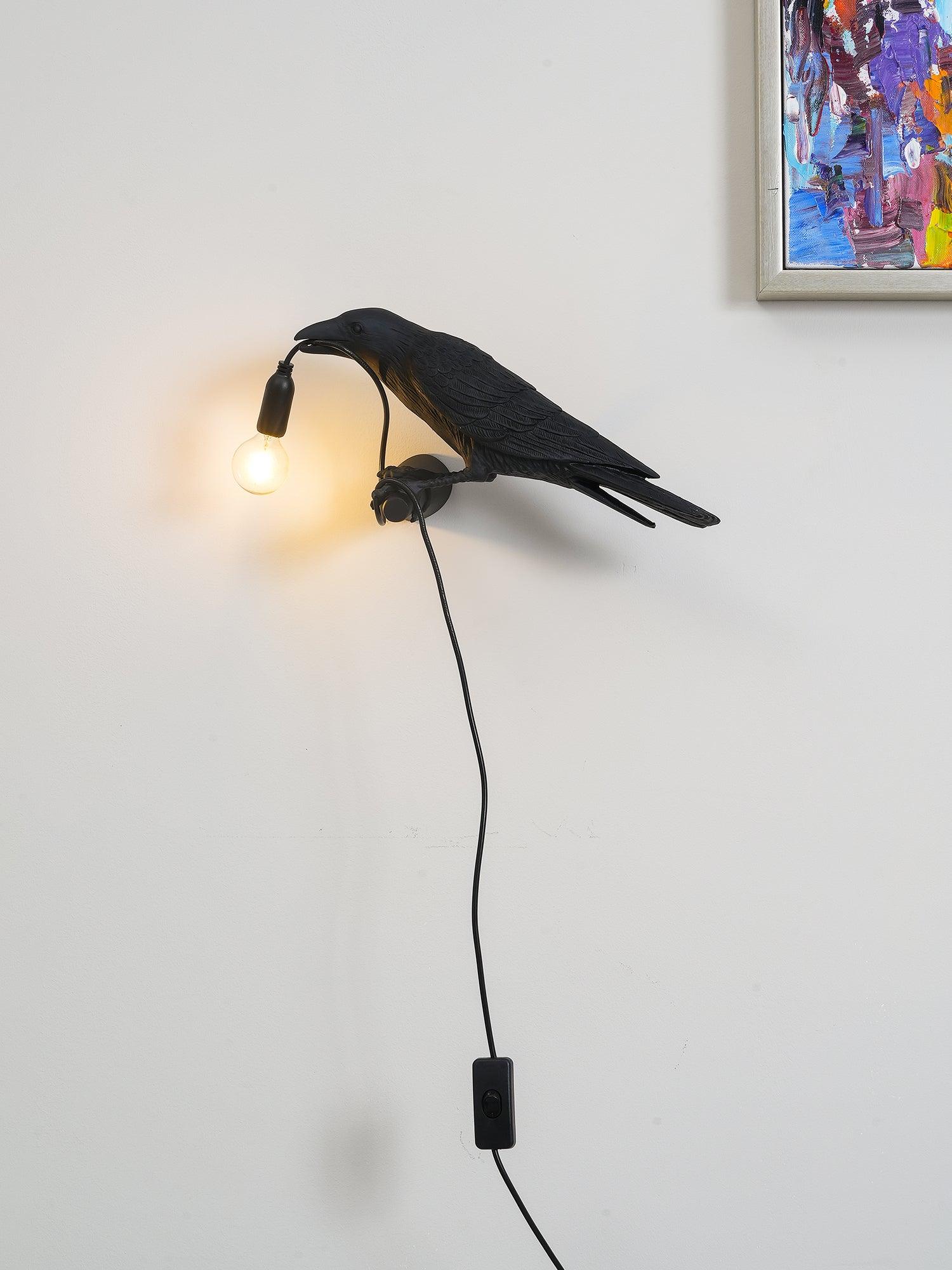 Whimsical Bird Wall Light | Unique Resin Wall Lamp & Adjustable Height 1