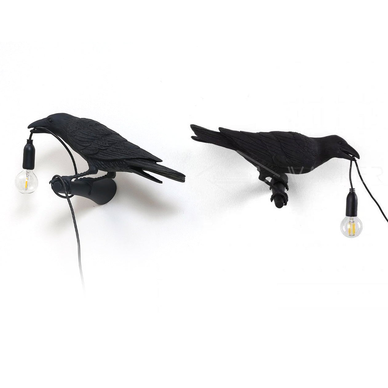 Whimsical Bird Wall Light | Unique Resin Wall Lamp & Adjustable Height 12