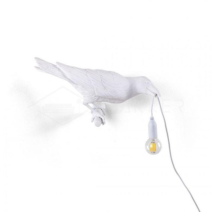 Whimsical Bird Wall Light | Unique Resin Wall Lamp & Adjustable Height 13