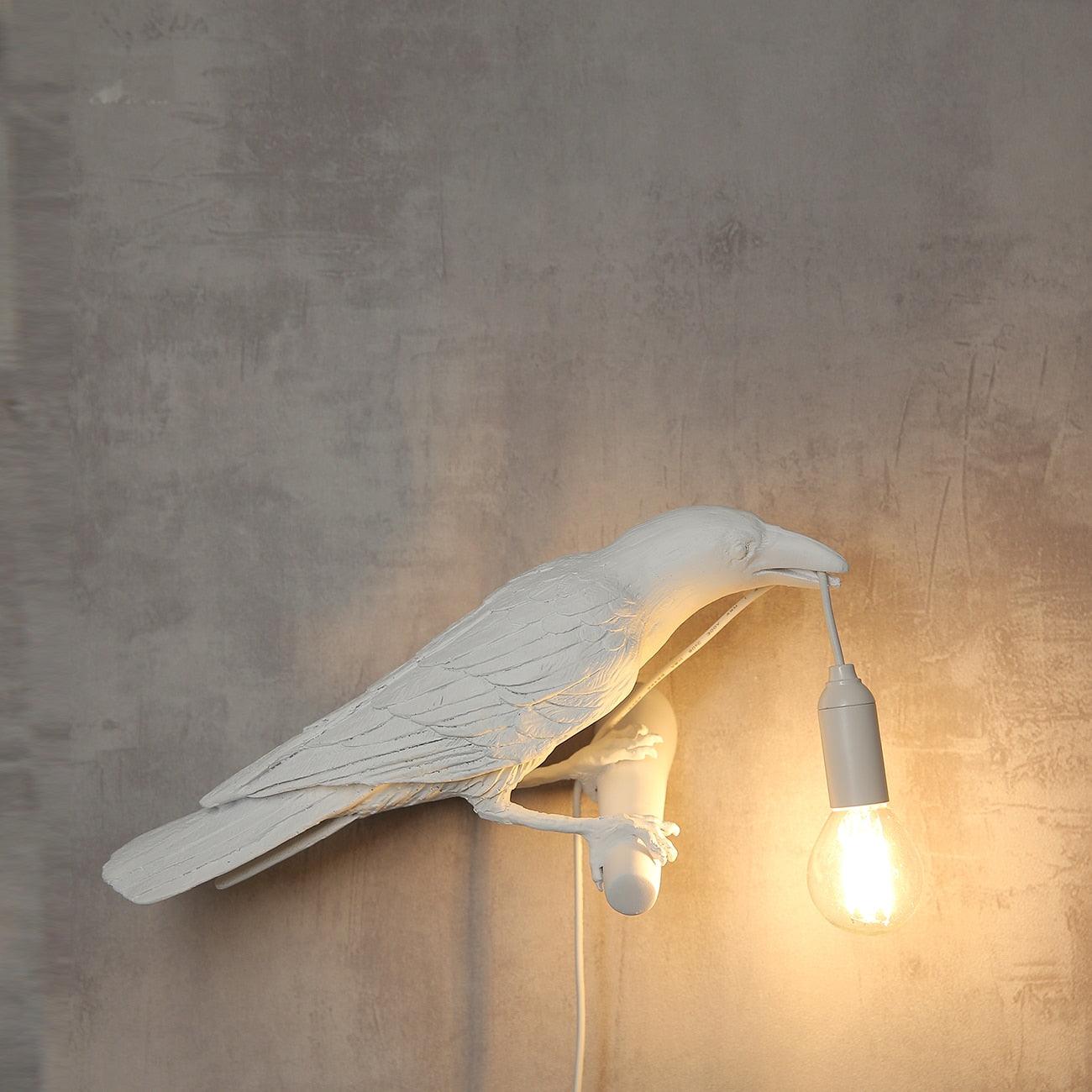 Whimsical Bird Wall Light | Unique Resin Wall Lamp & Adjustable Height 3