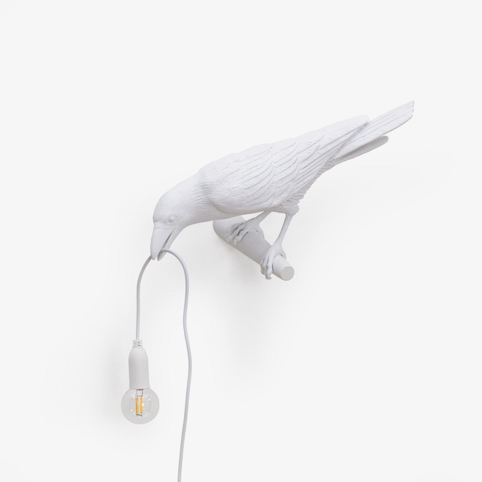 Whimsical Bird Wall Light | Unique Resin Wall Lamp & Adjustable Height 5