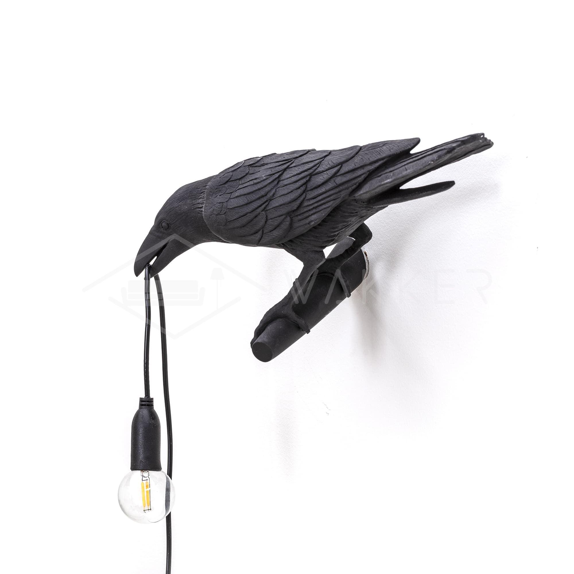 Whimsical Bird Wall Light | Unique Resin Wall Lamp & Adjustable Height 6