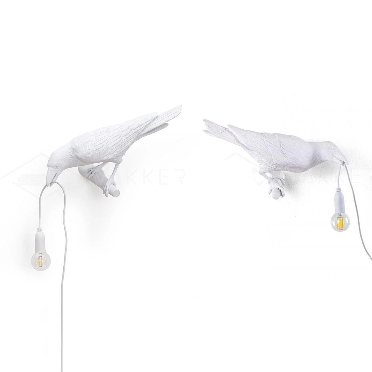 Whimsical Bird Wall Light | Unique Resin Wall Lamp & Adjustable Height 9