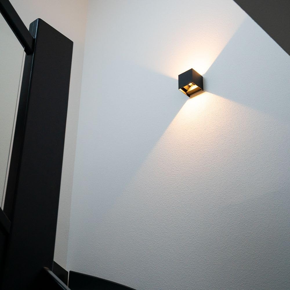 Wireless Motion Sensor Wall Lamp Modern Cube Design