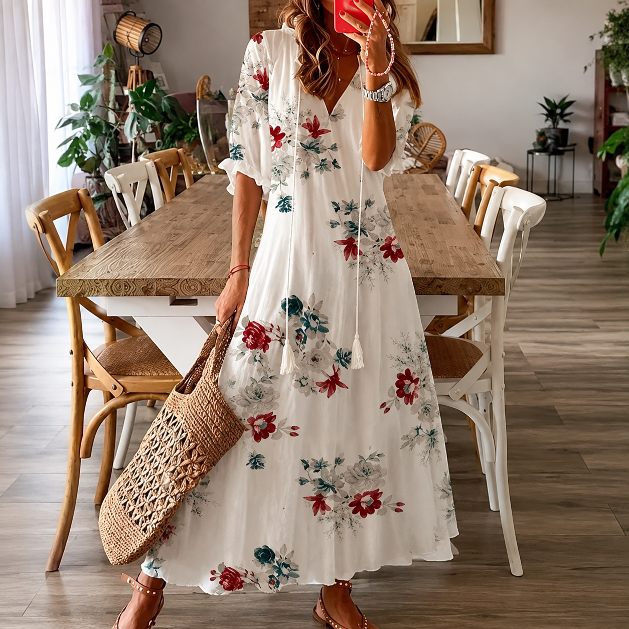 Women's Floral Maxi Dress Summer | Bohemian Dress