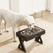 Adjustable Dog Bowl Stand Stainless Steel Bowls Pets - Image 1