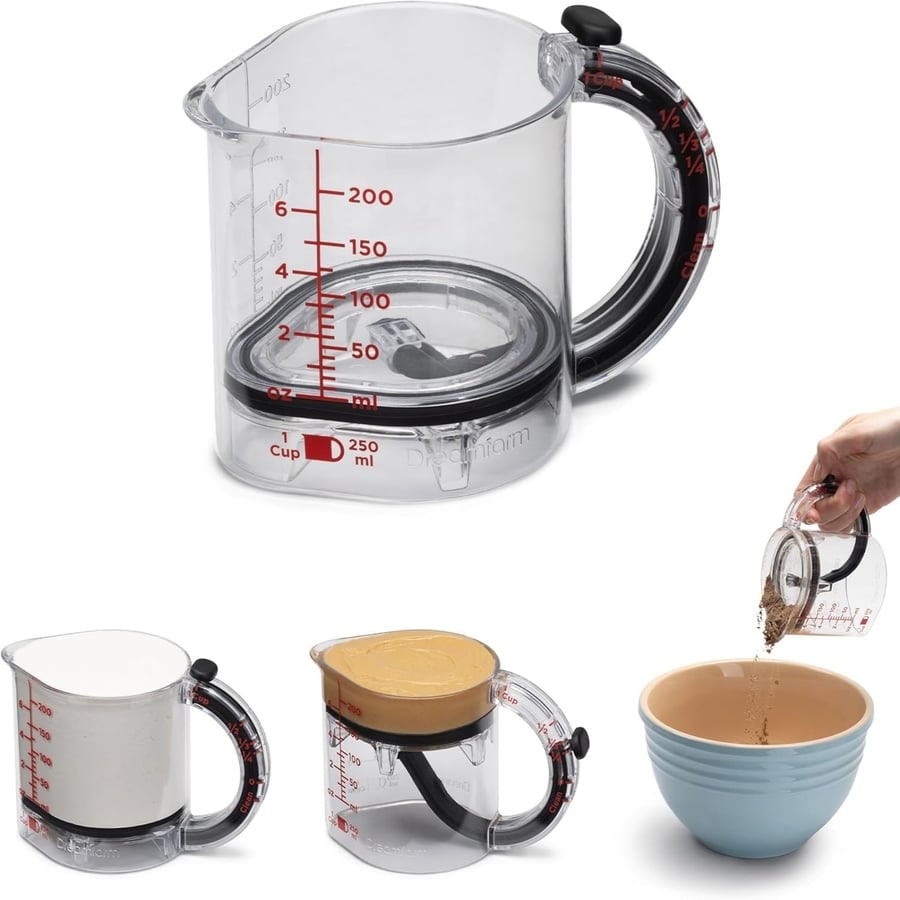 Adjustable Measuring Cup 4-In-1 Functionality Cooking - Image 1
