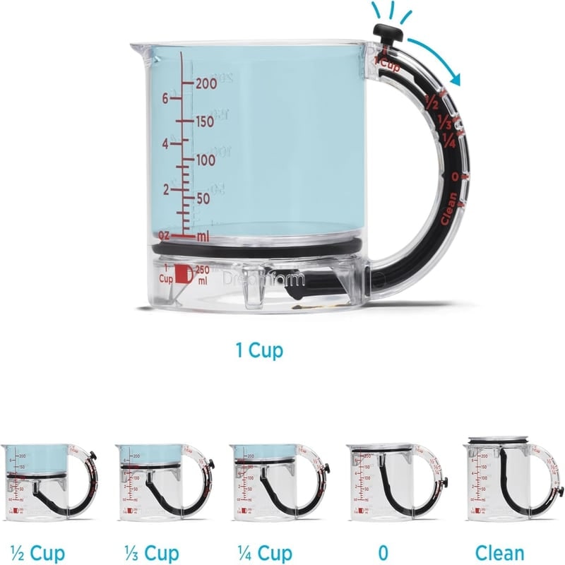 Adjustable Measuring Cup 4-In-1 Functionality Cooking - Image 2
