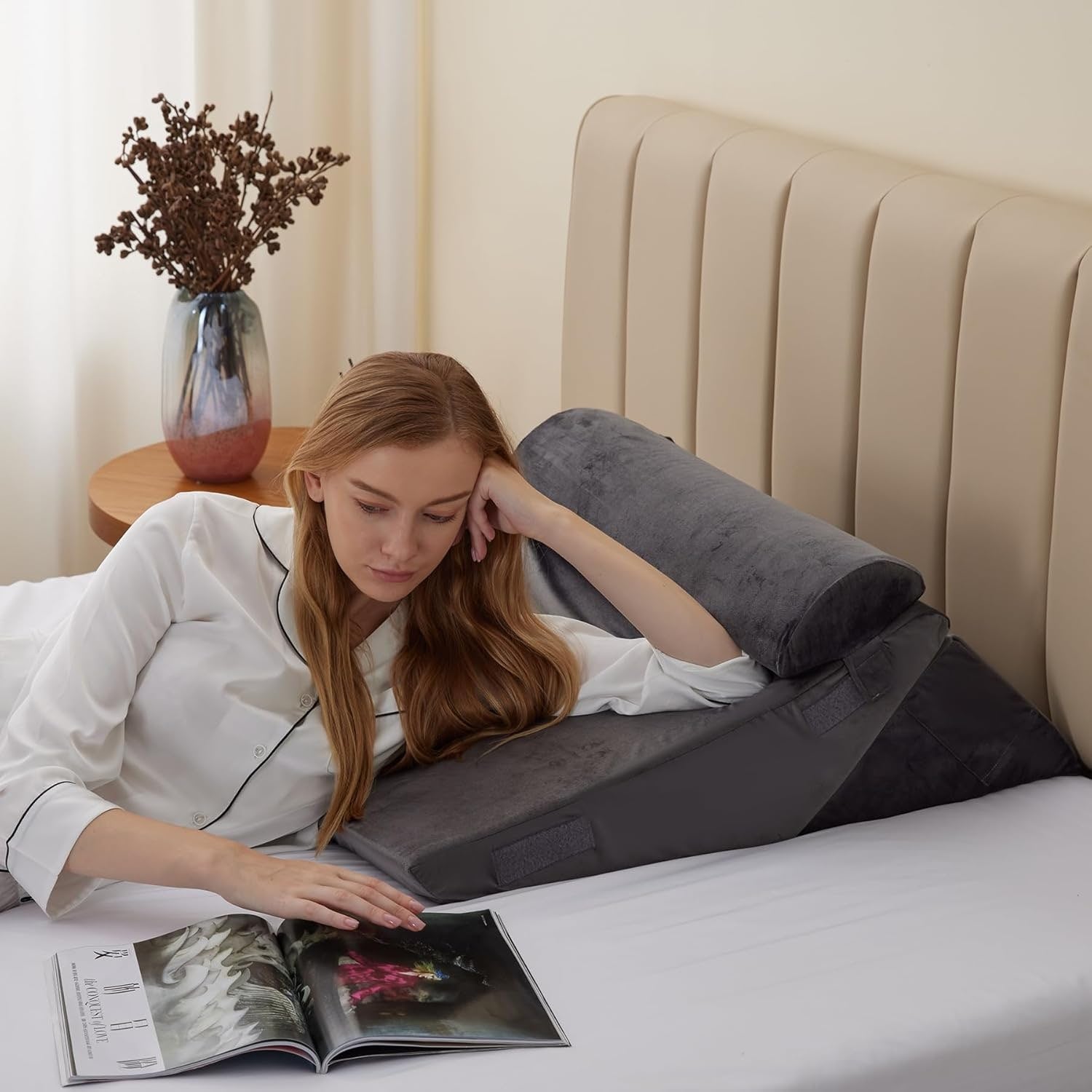 Adjustable Memory Foam Wedge Pillow Comfort and Recovery Support - Image 1