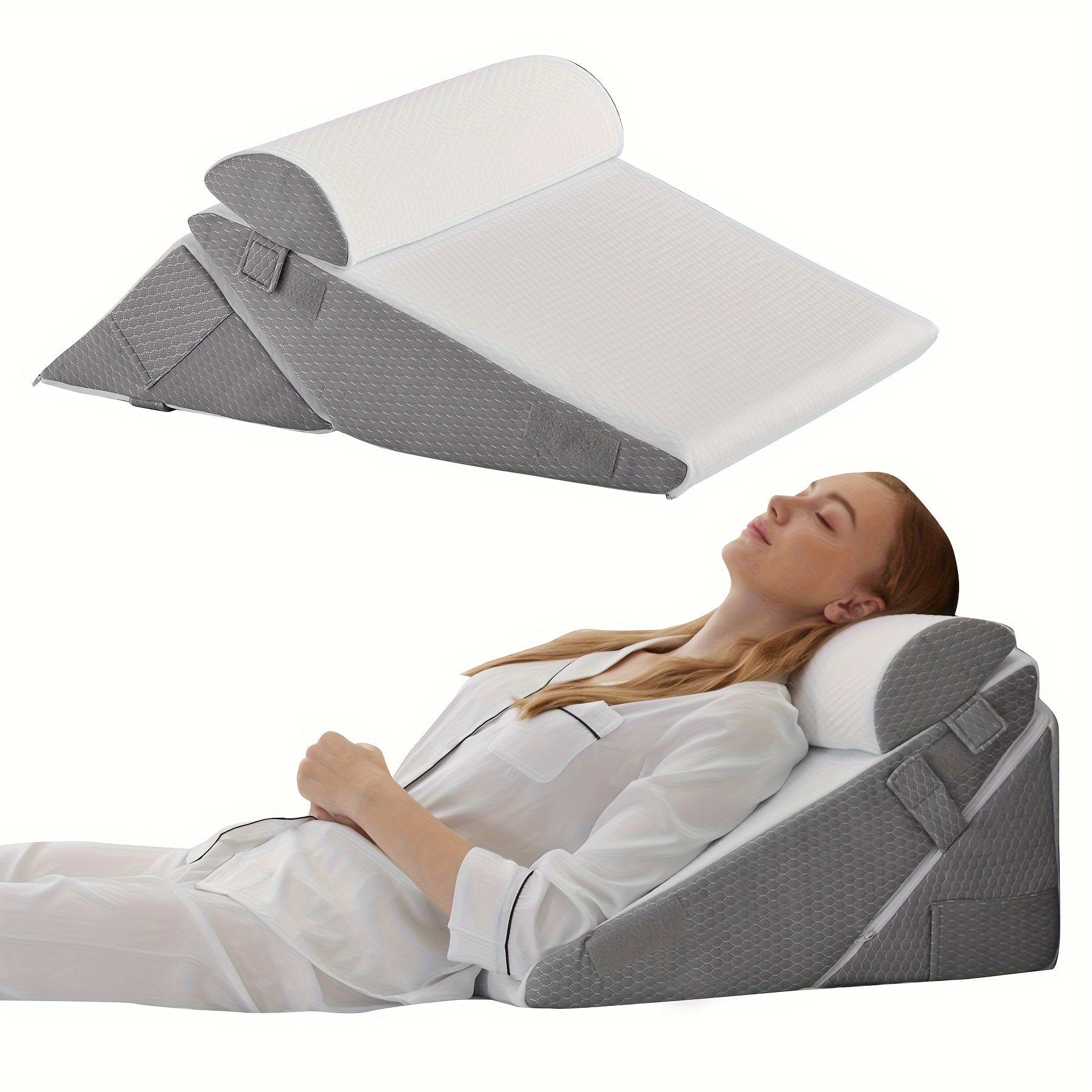 Adjustable Memory Foam Wedge Pillow Comfort and Recovery Support - Image 11