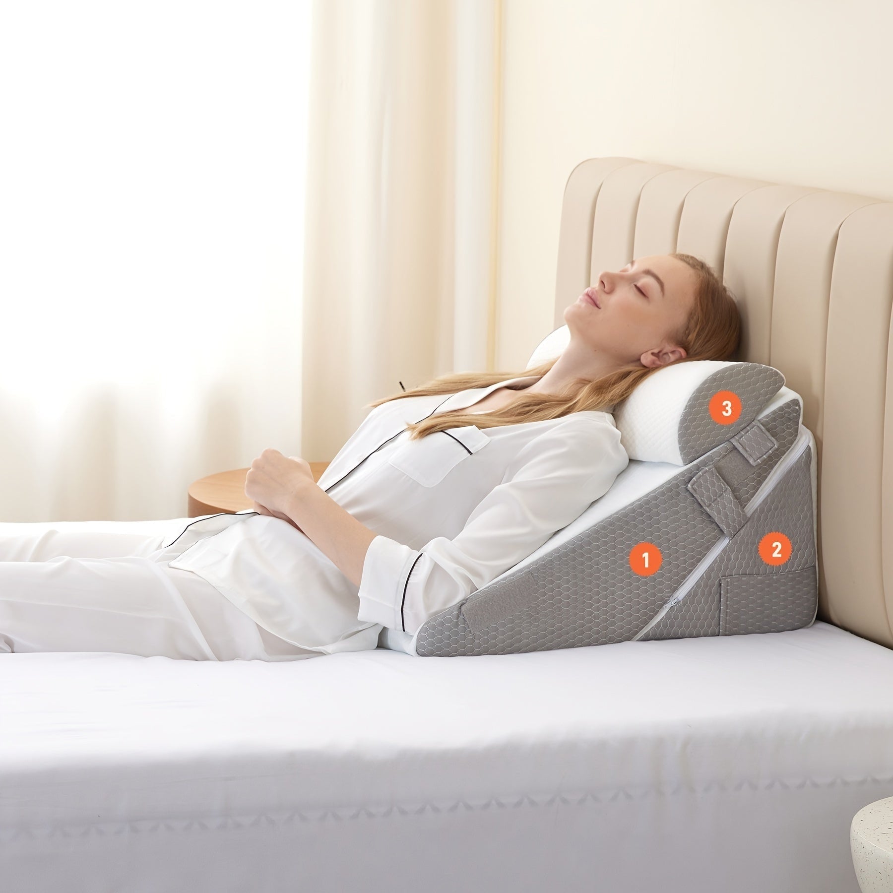Adjustable Memory Foam Wedge Pillow Comfort and Recovery Support - Image 2