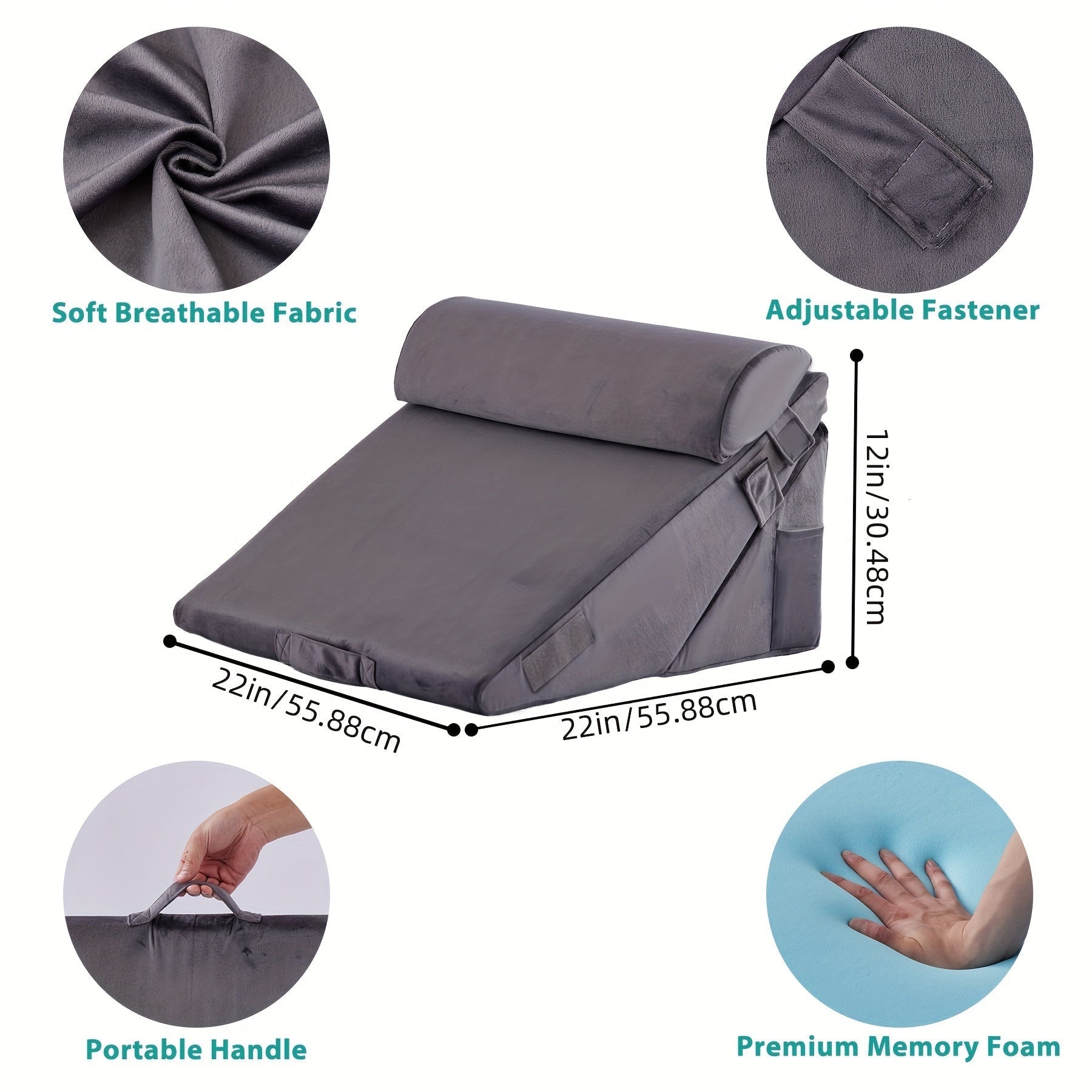 Adjustable Memory Foam Wedge Pillow Comfort and Recovery Support - Image 7