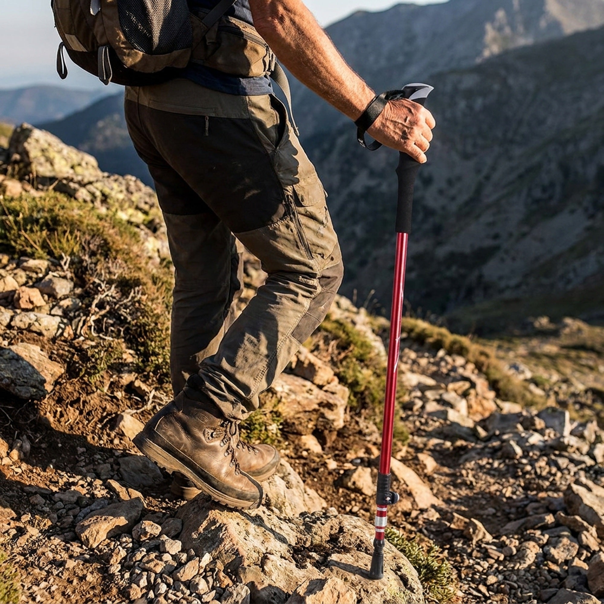 Adjustable Trekking Poles Lightweight Foldable Hiking Gear - Image 2
