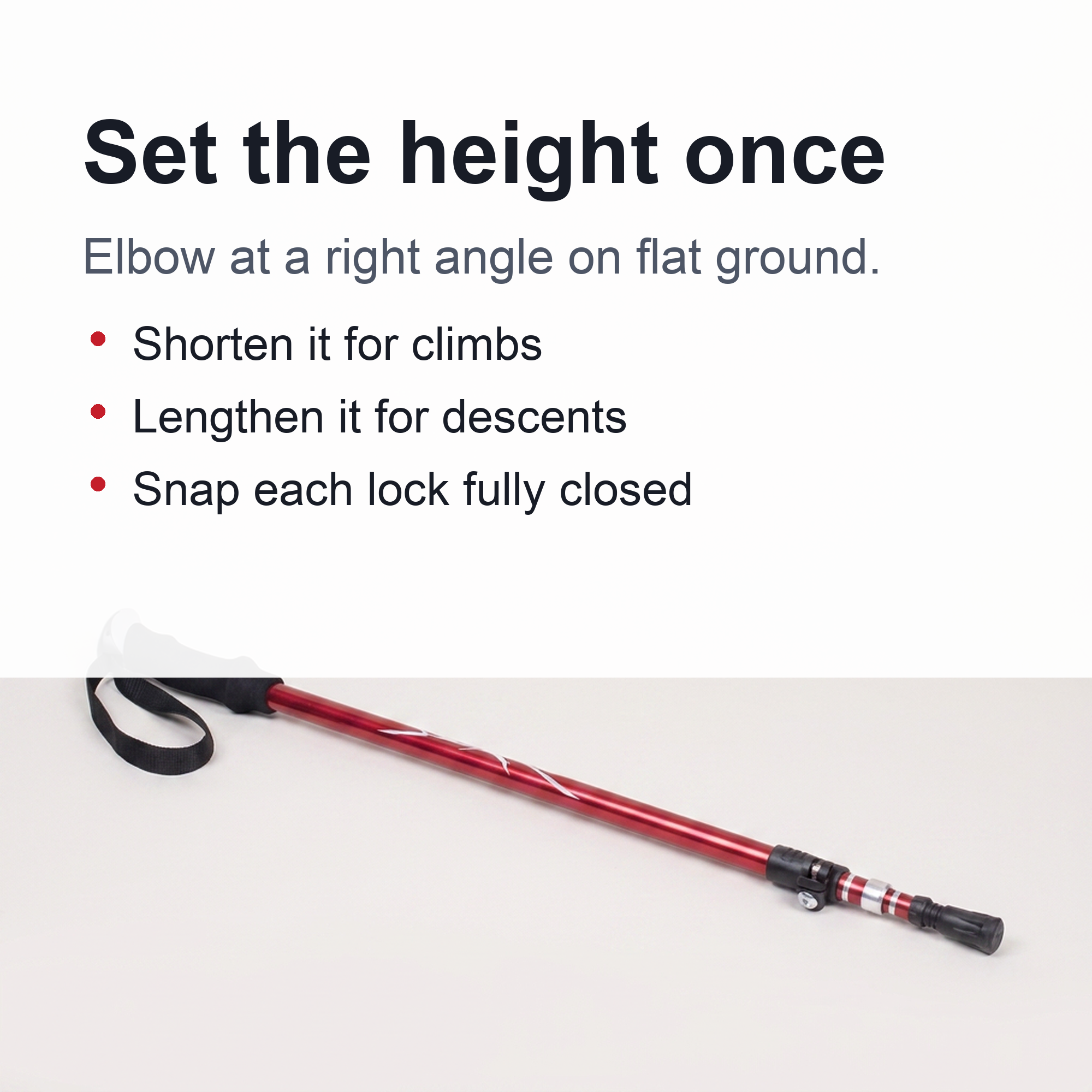 Adjustable Trekking Poles Lightweight Foldable Hiking Gear - Image 6