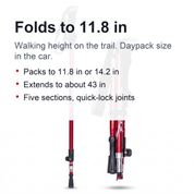 Adjustable Trekking Poles Lightweight Foldable Hiking Gear - Image 8