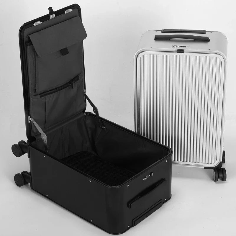 Aluminum Hard Shell Luggage Set Lightweight Travel Suitcases - Image 5